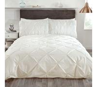 Funda De Edredón Super King Size Balmoral Con Pliegues Elegante - Crema