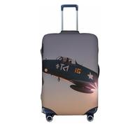 Funda de equipaje con estampado de aviones de la Segunda Guerra Mundial, protector de maleta elástico, antiarañazos, funda de maleta de viaje, fundas de equipaje lavables para equipaje de 18 a 32 pu