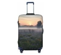 Funda de equipaje con estampado de flores de niebla de la mañana Fundas de equipaje de viaje Protector de maleta elástico lavable Fundas de maleta antisuciedad antiarañazos Fundas de equipaje a prue