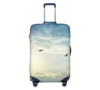 Funda de equipaje con estampado de pájaros volando sobre el cielo Fundas de equipaje de viaje Protector de maleta elástico lavable Fundas de maleta antiarañazos Fundas de equipaje a prueba de polvo