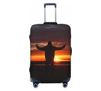 Funda de equipaje con estampado de sol de hombre horizonte Fundas de equipaje de viaje Protector de maleta elástico lavable Fundas de maleta antiarañazos Fundas de maleta a prueba de polvo Fundas pa