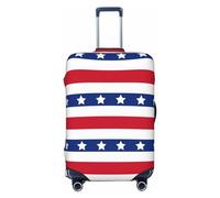 Funda de equipaje de animales de verano, fundas lavables para maletas, fundas de equipaje de moda, funda protectora de maleta antiarañazos, estrellas y rayas, pequeña, 1