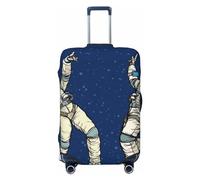 Funda de equipaje de hoja de otoño, fundas lavables para maletas, fundas de equipaje de moda, funda protectora de maleta antiarañazos, astronauta en misión en el espacio exterior, mediano, 1,