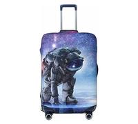 Funda de equipaje de hoja de otoño, fundas lavables para maletas, fundas de equipaje de moda, funda protectora de maleta antiarañazos, astronauta en misión en el espacio exterior, mediano, 1, Los