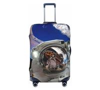Funda de equipaje de hoja de otoño, fundas lavables para maletas, fundas de equipaje de moda, funda protectora de maleta antiarañazos, astronauta en misión en el espacio exterior, mediano, 1,