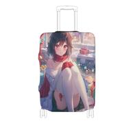 Funda de equipaje de tela elástica resistente a los arañazos, para maleta, protector de equipaje de 18 a 32 pulgadas, Pantalones cortos para el pelo anime Navidad, XL 29-32 in