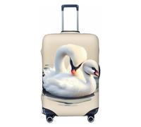 Funda de equipaje de viaje con diseño de barco pirata de dibujos animados para equipaje de 18 a 32 pulgadas, lavable, resistente a los arañazos, Bonito cisne pequeño, S