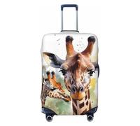 Funda de Equipaje de Viaje con diseño de Ciervo, Jirafa y Acuarela, de Licra, Lavable, elástica, Resistente a los arañazos, para Maletas de 45 a 81 cm.