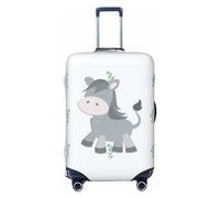 Funda de equipaje de viaje con diseño de uvas de dibujos animados para equipaje de 18 a 32 pulgadas, lavable, resistente a los arañazos, Burro sonriente, L