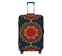 Funda de equipaje de viaje con estampado bohemio en colores vibrantes, patrones personalizados, protector de maleta, resistente al polvo y los arañazos, Whispers of the Wind, S, Maleta