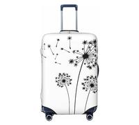 Funda de equipaje de viaje de elastano, protector de maleta de mosaico colorido, alta elasticidad, antiarañazos, se adapta a equipaje de 18 a 32 pulgadas, mediano, Silueta de viento de diente de león,