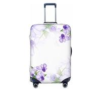 Funda de equipaje de viaje de elastano, protector de maleta de mosaico colorido, alta elasticidad, antiarañazos, se adapta a equipaje de 18 a 32 pulgadas, mediano, Invitación floral suave con orquídea