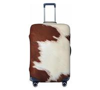 Funda de equipaje de viaje de elastano, protector de maleta de mosaico colorido, alta elasticidad, antiarañazos, se adapta a equipaje de 18 a 32 pulgadas, mediano, Fragmento de piel de vaca, L