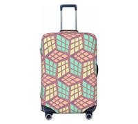 Funda de equipaje de viaje de elastano, protector de maleta de mosaico colorido, alta elasticidad, antiarañazos, se adapta a equipaje de 18 a 32 pulgadas, mediano, Patrones geométricos abstractos, M