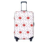 Funda de equipaje de viaje de rotación de ocho vías para equipaje de 18 a 32 pulgadas, lavable, resistente a los arañazos, Girando flores pequeñas abiertas, M