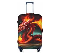 Funda de equipaje de viaje Dragon King In Fire para equipaje de 18 a 32 pulgadas, lavable, resistente a los arañazos, Rey Dragón en Fuego, S