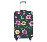 Funda de equipaje de viaje Dragon King In Fire para equipaje de 18 a 32 pulgadas, lavable, resistente a los arañazos, Hermosas flores moradas, S