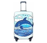 Funda de equipaje de viaje Dragon King In Fire para equipaje de 18 a 32 pulgadas, lavable, resistente a los arañazos, Natación de ballenas pequeñas, S