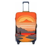 Funda de equipaje de viaje Dragon King In Fire para equipaje de 18 a 32 pulgadas, lavable, resistente a los arañazos, Colinas y ríos de los árboles, S
