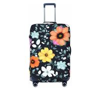 Funda de equipaje de viaje Dragon King In Fire para equipaje de 18 a 32 pulgadas, lavable, resistente a los arañazos, Hermosas flores coloridas, S