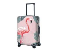 Funda de equipaje de viaje Funda elástica para maleta Verano Flamenco Hojas de palma Fundas de equipaje Fundas protectoras de equipaje para equipaje de viaje Funda decorativa para equipaje antiaraña