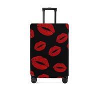 Funda de equipaje de viaje sexy para mujer, color rojo, antiarañazos, elásticas, protectoras, fundas de equipaje lavables de 26 a 28 pulgadas, Lip Printjim3938, S(18-21in)