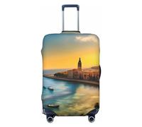 Funda de equipaje de viaje Sunset In Barcelona para equipaje de 18 a 32 pulgadas, lavable, resistente a los arañazos, Atardecer en Barcelona, S