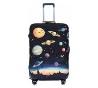 Funda de equipaje de viaje Sunset In Barcelona para equipaje de 18 a 32 pulgadas, lavable, resistente a los arañazos, Saturno Júpiter Tierra, M