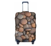 Funda de equipaje de viaje Sunset In Barcelona para equipaje de 18 a 32 pulgadas, lavable, resistente a los arañazos, Pebbles in the Beach, L
