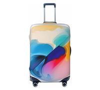 Funda de equipaje de viaje Sunset In Barcelona para equipaje de 18 a 32 pulgadas, lavable, resistente a los arañazos, Pintura redonda de acuarela, S