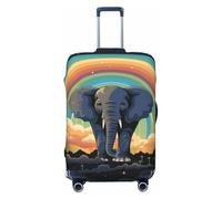 Funda de Equipaje de Viaje Un Lindo Elefante sobre un Fondo de arcoíris Protector de Maleta de Elastano Fundas de Equipaje Lavables Moda Elástica Resistente a los arañazos Se Adapta a 18-32 Pulgadas