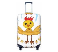 Funda de equipaje de viaje White Goose House para equipaje de 18 a 32 pulgadas, lavable, resistente a los arañazos, Rooster in the Square, L