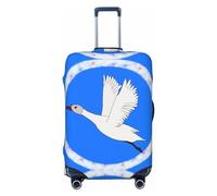 Funda de equipaje de viaje White Goose House para equipaje de 18 a 32 pulgadas, lavable, resistente a los arañazos, Ganso blanco volador, M