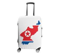 Funda De Equipaje Funda Protectora Lavable - Protector De Maleta Elástico Lavable De Viaje con Estampado Novedoso De La Bandera De Corea del Norte Se Adapta A Maletas De 18 A 32 Pulgadas