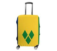 Funda De Equipaje Funda Protectora - Protector De Maleta De Viaje Elástico Y Lavable con Estampado De La Bandera De San Vicente Y Las Granadinas Se Adapta A Maletas De 18 A 32 Pulgadas
