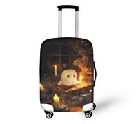 Funda de Equipaje Ghost Read Book para Maletas de 18 a 21 Pulgadas, elástica, Lavable, para el Día de Todos los Santos, antiarañazos, para Viajes