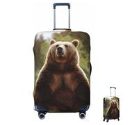 Funda de Equipaje Lavable elástica Hi Bear Sit on The Lawn Funda de Equipaje de Viaje Moda Antiarañazos Protector de Maleta Decoraitve Se Adapta a Maletas pequeñas de 18 a 32 Pulgadas