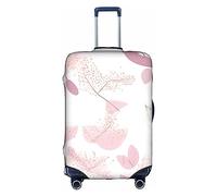 Funda de equipaje pintada a mano con patrón floral lavable, resistente a los arañazos, para equipaje de 18 a 32 pulgadas, Blanco, XL