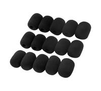 Funda de espuma antiviento de esponja para micrófono, compatible con micrófono de diadema de solapa, reduce el ruido del viento, protector