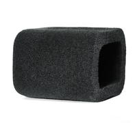 Funda de espuma para micrófono Fifine AM8 - Parabrisas tipo bola suave que reduce el ruido para estudios de grabación - Orejera de micrófono de mano reutilizable (negro)