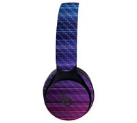 Funda de fibra de carbono MightySkins para auriculares inal mbricos Beats Solo Pro - Rayas arco ris | Acabado protector y duradero de fibra de ca