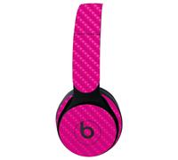 Funda de fibra de carbono MightySkins para auriculares inal mbricos Beats Solo Pro - Rosa intenso | Acabado protector y duradero de fibra de carb
