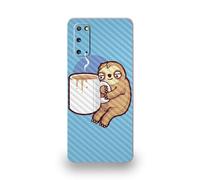 Funda de fibra de carbono MightySkins para Samsung Galaxy S20 - Buenos d as, perezoso | Acabado texturizado de fibra de carbono, protector y dura