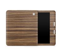 Funda de fibra de carbono para tableta compatible con Kobo Libra 2 (2023) - Madera de cebra oscura - Vinilo 3M premium - F cil de aplicar | Fabri