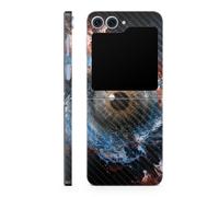 Funda de fibra de carbono para tel fono compatible con Samsung Galaxy Z Flip 6 - Eye See You - Vinilo 3M premium protector - F cil de aplicar | F