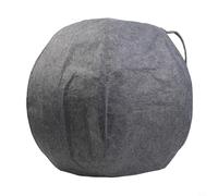 Funda de fieltro para pelota de yoga de 55 cm, 65 cm y 75 cm, funda protectora plegable de fieltro de 3 mm, resistente cubierta para pelota de fitness, pilates, gris (55 cm)