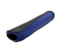 Funda de freno de mano para la mayoría de los coches fabricada con microfibra de poliuretano con características de manejo consistente y que no se decolora (piel azul y negra)