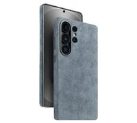 Funda de Gamuza Alcantara para Samsung Galaxy S26 Ultra, Compatible con MagSafe, auténtica Piel Italiana, Hecha a Mano, de Lujo, Ultrafina, Antideslizante y antiarañazos-Noble Gray
