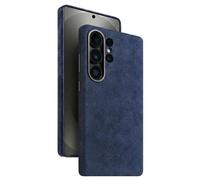 Funda de Gamuza Alcantara para Samsung Galaxy S26 Ultra, Compatible con MagSafe, auténtica Piel Italiana, Hecha a Mano, de Lujo, Ultrafina, Antideslizante y antiarañazos-Blue