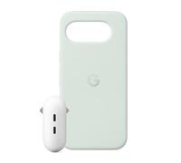 Funda de Google Pixel 10a - Fabricada con plástico reciclado, carga sin impedimentos, probada contra caídas - Gris niebla + Cargador rápido Pixel Flex de Doble Puerto USB-C de 67W (Creado por Google)